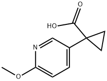 1-(6-METHOXYPYRIDIN-3-YL)CYCLOPROPANECARBOXYLIC ACID Struktur