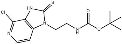 tert-butyl 2-(4-chloro-2-thioxo-2,3-dihydro-1H-imidazo[4,5-c]pyridin-1-yl)ethylcarbamate Struktur