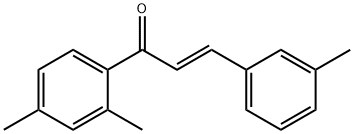 (2E)-1-(2,4-dimethylphenyl)-3-(3-methylphenyl)prop-2-en-1-one Struktur