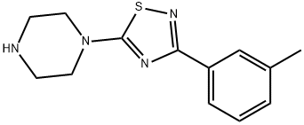 1-[3-(3-methylphenyl)-1,2,4-thiadiazol-5-yl]piperazine Struktur