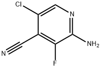 2-AMINO-5-CHLORO-3-FLUOROPYRIDINE-4-CARBONITRILE Struktur