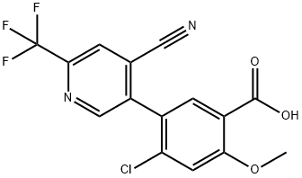 4-chloro-5-(4-cyano-6-trifluoromethyl-pyridin-3-yl)-2-methoxy-benzoic acid