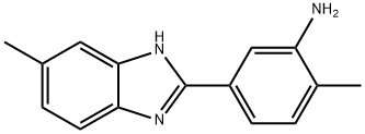 2-methyl-5-(5-methyl-1H-benzimidazol-2-yl)aniline Struktur