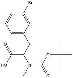 N-Boc-N-methyl-3-bromo-DL-phenylalanine Struktur