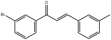 (2E)-1-(3-bromophenyl)-3-(3-methylphenyl)prop-2-en-1-one Struktur