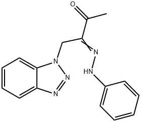 1-(1H-1,2,3-benzotriazol-1-yl)-2,3-butanedione 2-(phenylhydrazone) Struktur