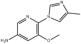 5-METHOXY-6-(4-METHYL-1H-IMIDAZOL-1-YL)PYRIDIN-3-AMINE Struktur