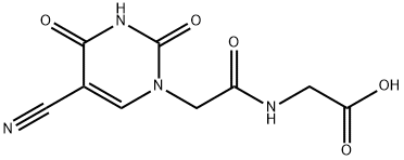 [2-(5-Cyano-2,4-dioxo-3,4-dihydro-2H-pyrimidin-1-yl)-acetylamino]-acetic acid Struktur