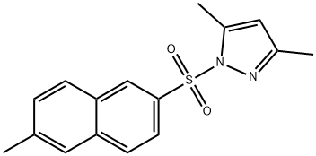 3,5-dimethyl-1-(6-methylnaphthalen-2-yl)sulfonylpyrazole Struktur