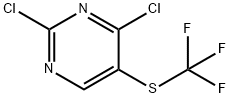 2,4-dichloro-5-((trifluoromethyl)thio)pyrimidine Struktur