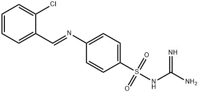 N-[amino(imino)methyl]-4-[(2-chlorobenzylidene)amino]benzenesulfonamide Struktur