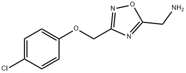 C-[3-(4-Chloro-phenoxymethyl)-[1,2,4]oxadiazol-5-yl]-methylamine Structure