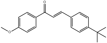 (2E)-3-(4-tert-butylphenyl)-1-(4-methoxyphenyl)prop-2-en-1-one Struktur