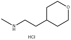 methyl[2-(oxan-4-yl)ethyl]amine hydrochloride Struktur