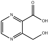 3-(hydroxymethyl)pyrazine-2-carboxylic acid Struktur