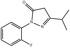 1-(2-fluorophenyl)-3-isopropyl-1H-pyrazol-5(4H)-one Struktur