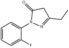 3-ethyl-1-(2-fluorophenyl)-1H-pyrazol-5(4H)-one Struktur