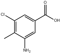 3-amino-5-chloro-4-methylbenzoic acid Struktur