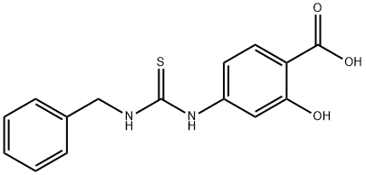 4-(3-Benzyl-thioureido)-2-hydroxy-benzoic acid Struktur