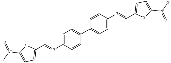 N,N'-bis[(5-nitro-2-thienyl)methylene]-4,4'-biphenyldiamine Struktur