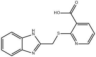 2-(1H-Benzoimidazol-2-ylmethylsulfanyl)-nicotinic acid Struktur