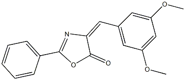 5(4H)-Oxazolone,4-[(3,5-dimethoxyphenyl)methylene]-2-phenyl- Struktur