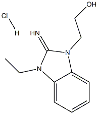 2-(3-ethyl-2-imino-2,3-dihydro-1H-benzimidazol-1-yl)ethanol hydrochloride Struktur