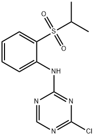 4-chloro-N-(2-(isopropylsulfonyl)phenyl)-1,3,5-triazin-2-amine Struktur