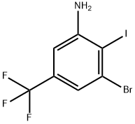 3-BROMO-2-IODO-5-(TRIFLUOROMETHYL)ANILINE Struktur