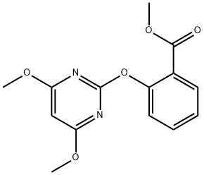 Benzoic acid, 2-[(4,6-dimethoxy-2-pyrimidinyl)oxy]-, methyl ester Struktur