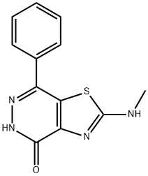 2-(methylamino)-7-phenyl[1,3]thiazolo[4,5-d]pyridazin-4(5H)-one Struktur