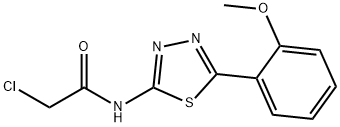 2-chloro-N-[5-(2-methoxyphenyl)-1,3,4-thiadiazol-2-yl]acetamide Struktur