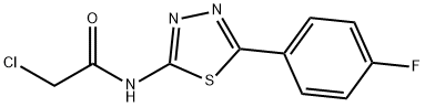 2-chloro-N-[5-(4-fluorophenyl)-1,3,4-thiadiazol-2-yl]acetamide Struktur