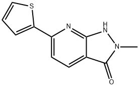 2-methyl-6-(2-thienyl)-1,2-dihydro-3H-pyrazolo[3,4-b]pyridin-3-one Struktur