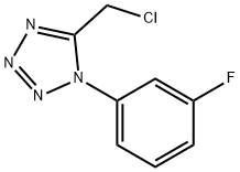 5-(chloromethyl)-1-(3-fluorophenyl)-1H-tetrazole Struktur