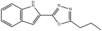 2-(5-propyl-1,3,4-oxadiazol-2-yl)-1H-indole Struktur