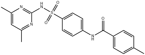 N-(4-(N-(4,6-dimethylpyrimidin-2-yl)sulfamoyl)phenyl)-4-methylbenzamide Struktur