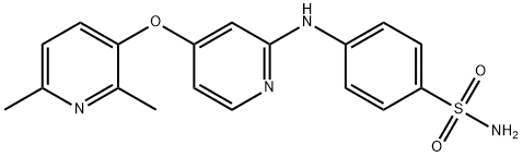 4-({4-[(2,6-dimethylpyridin-3-yl)oxy]pyridin-2-yl}amino)benzenesulfonamide Struktur