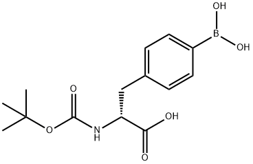 (R)-3-(4-boronophenyl)-2-((tert-butoxycarbonyl)amino)propanoicacid Struktur