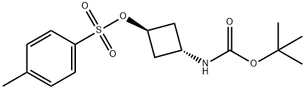 (1s,3s)-3-((tert-butoxycarbonyl)amino)cyclobutyl 4-methylbenzenesulfonate Struktur