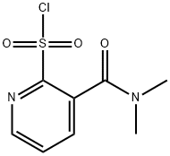 3-(dimethylcarbamoyl)pyridine-2-sulfonyl chloride Struktur