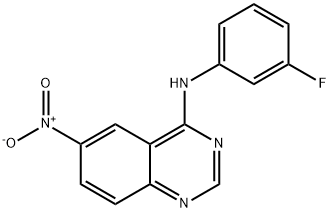 N-(3-FLUOROPHENYL)-6-NITROQUINAZOLIN-4-AMINE Struktur