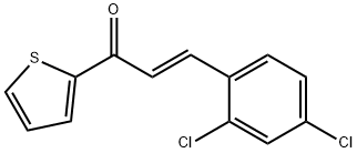 (2E)-3-(2,4-dichlorophenyl)-1-(thiophen-2-yl)prop-2-en-1-one Struktur