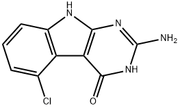 2-AMINO-5-CHLORO-3H-PYRIMIDO[4,5-B]INDOL-4(9H)-ONE 結(jié)構(gòu)式