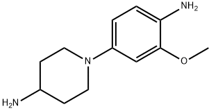 1-(4-amino-3-methoxyphenyl)piperidin-4-amine Struktur