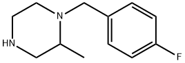 1-[(4-fluorophenyl)methyl]-2-methylpiperazine Struktur