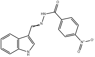 N'-(1H-indol-3-ylmethylene)-4-nitrobenzohydrazide Struktur