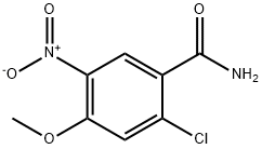 2-Chloro-4-methoxy-5-nitro-benzamide Struktur