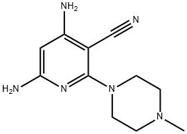 4,6-Diamino-2-(4-methyl-piperazin-1-yl)-nicotinonitrile Struktur