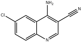 4-amino-6-chloroquinoline-3-carbonitrile Struktur